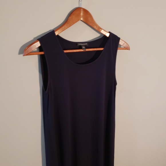 Eileen Fisher Silk High Low Scoop Neck Tank Dress - Picture 3 of 7